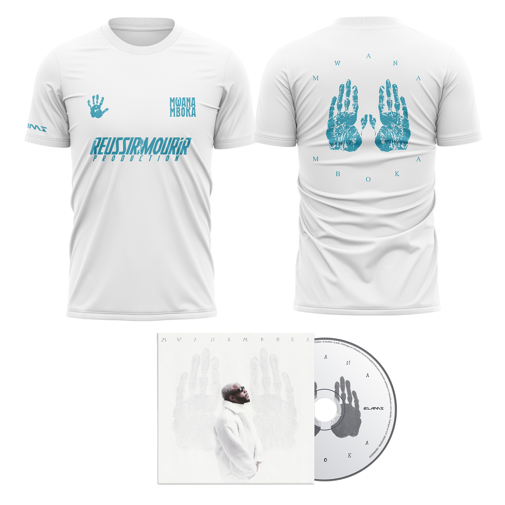 Pack cd t-shirt bleu