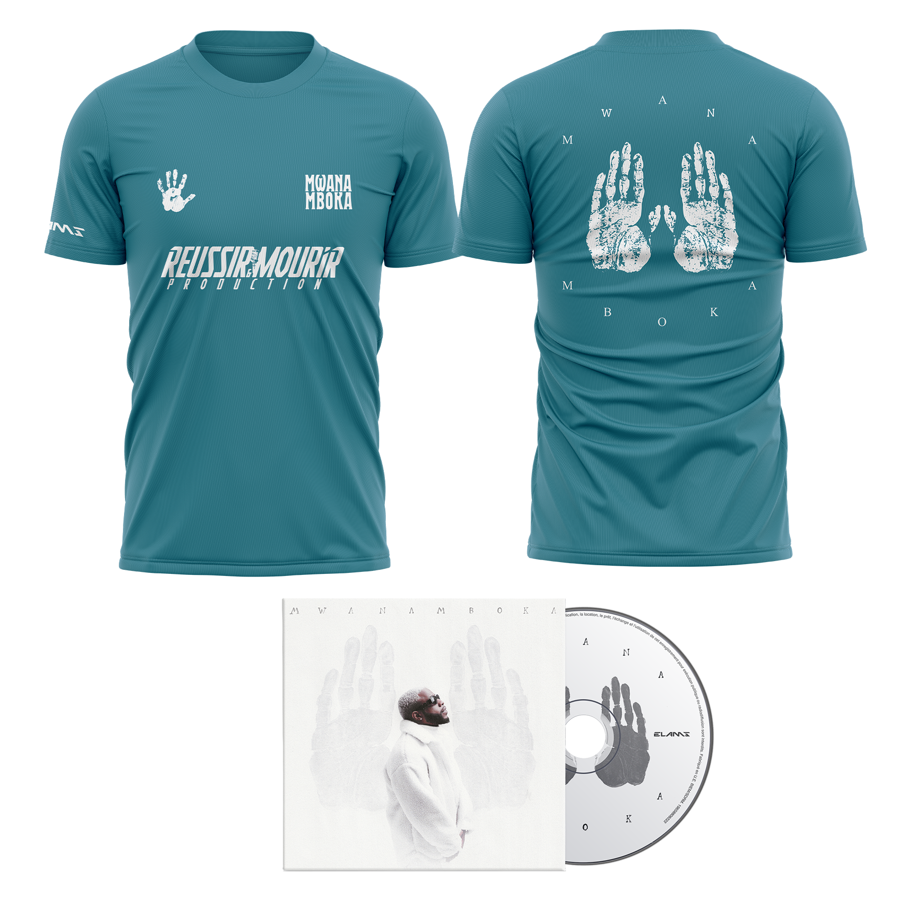 Pack cd t-shirt bleu